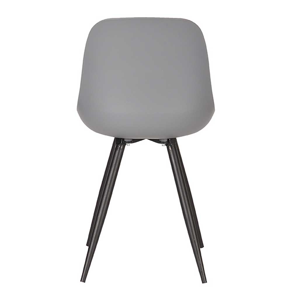 Scandi Chic Stuhl aus Kunststoff Anthrazit - Bonifazio (2er Set)