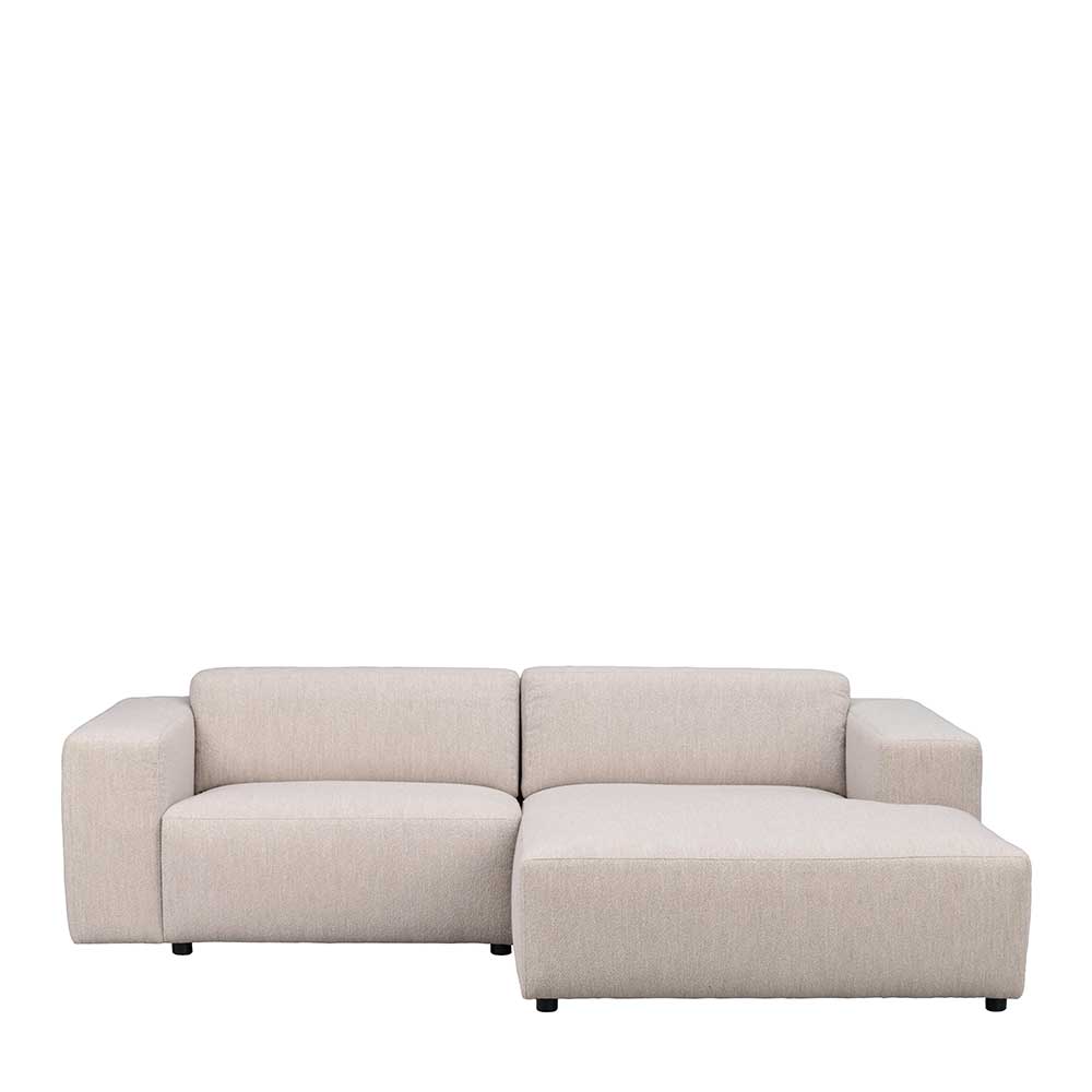 Boucle Eckcouch in Cremeweiß - Casca