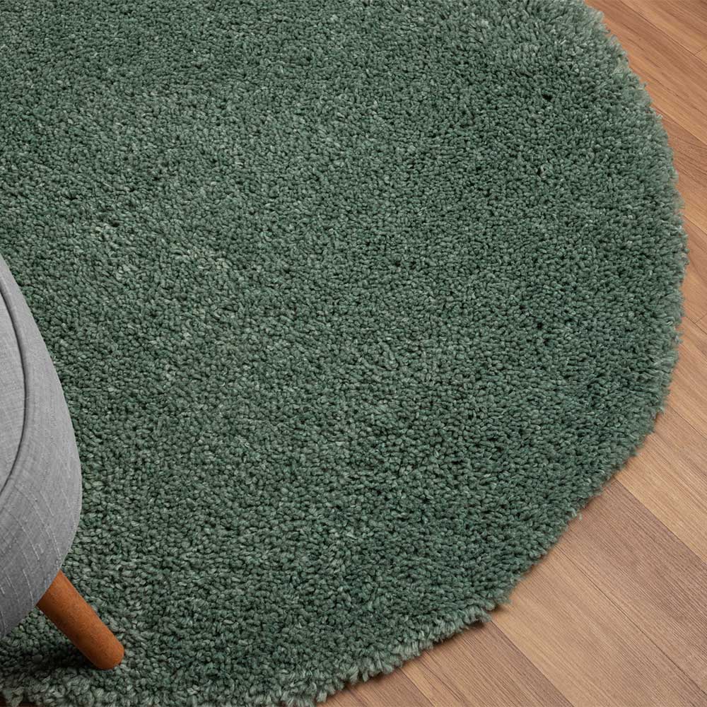 Grüner Teppich mit 4 cm Hochflor - Pereza