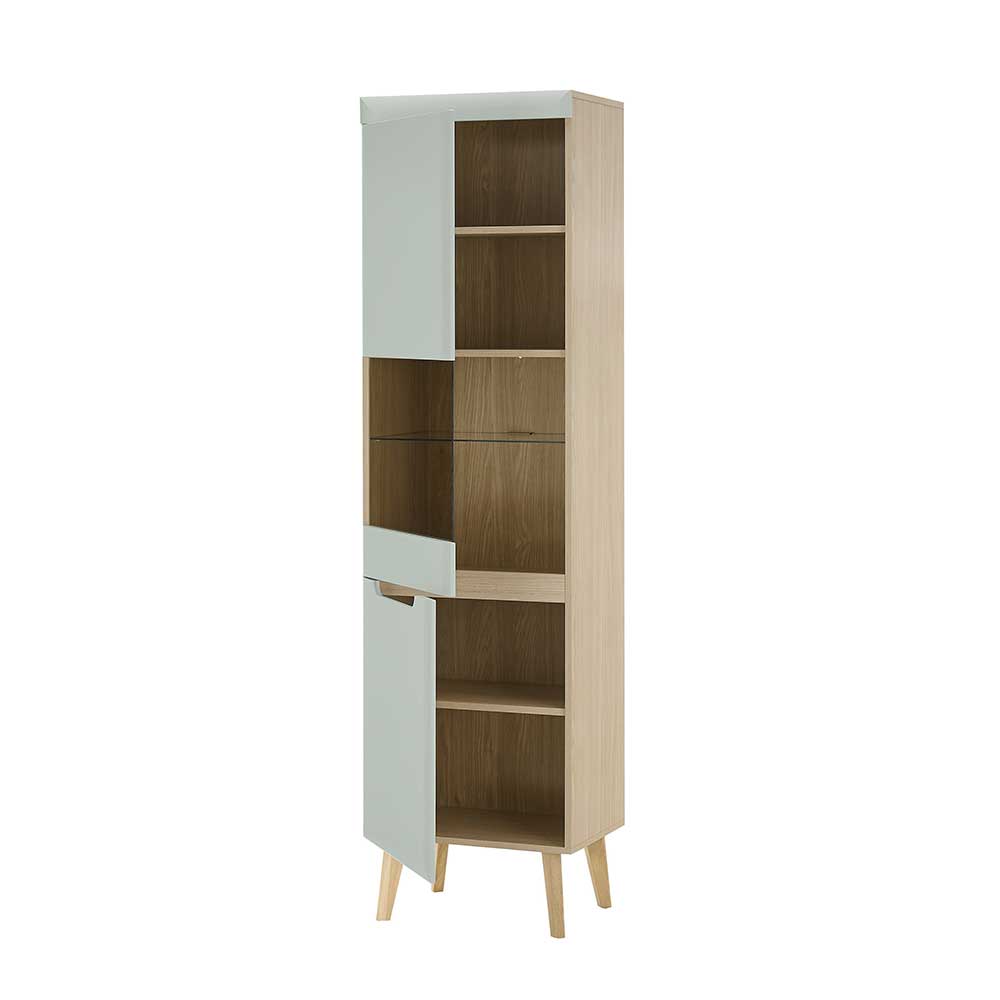 Wohnzimmer Anbauwand im Skandi Design - Armina (vierteilig)