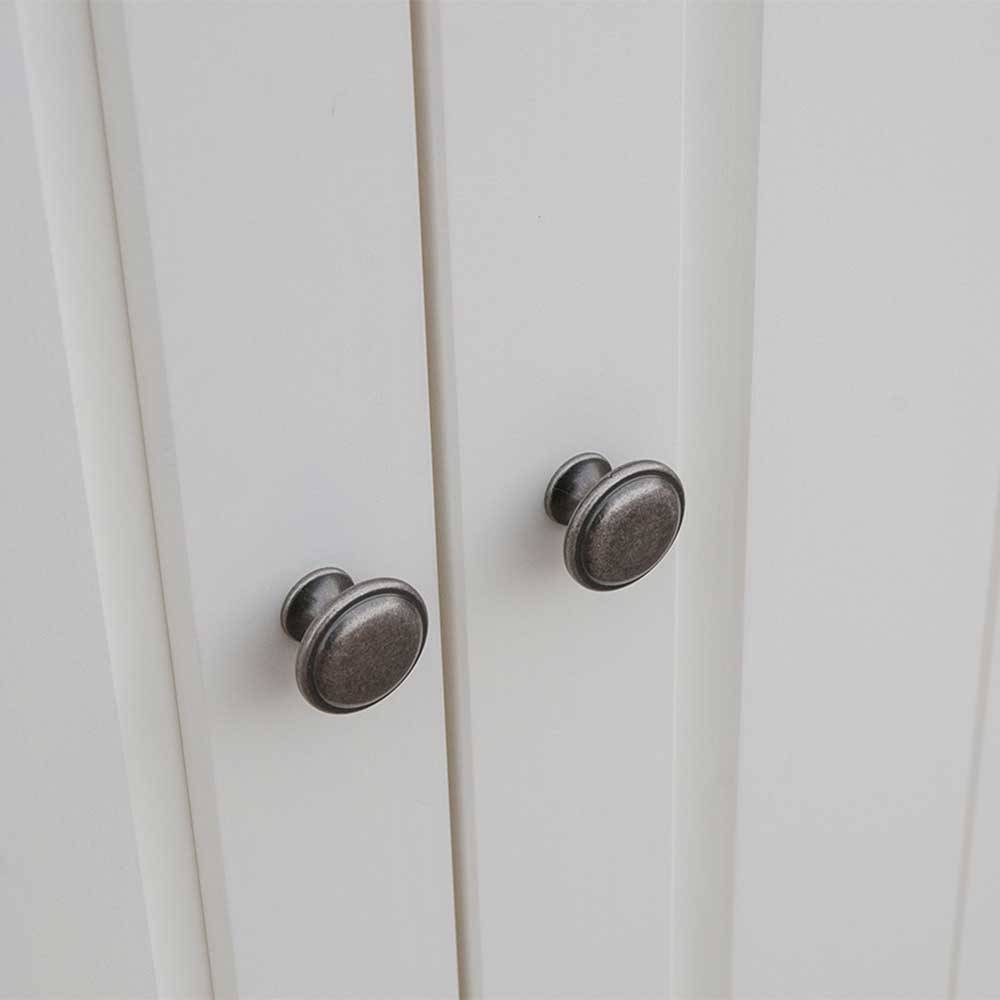 Landhaus Kleiderschrank in Weiß lackiert - Indico