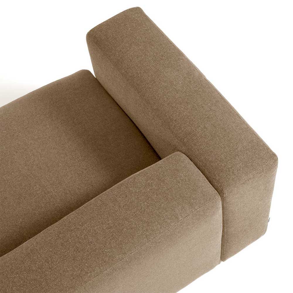 Chenille Wohnzimmersofa in Beige - Crenada