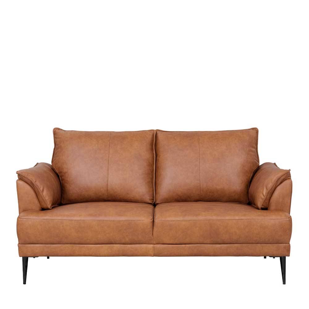Federkern Wohnzimmersofa aus Echtleder - Zierra