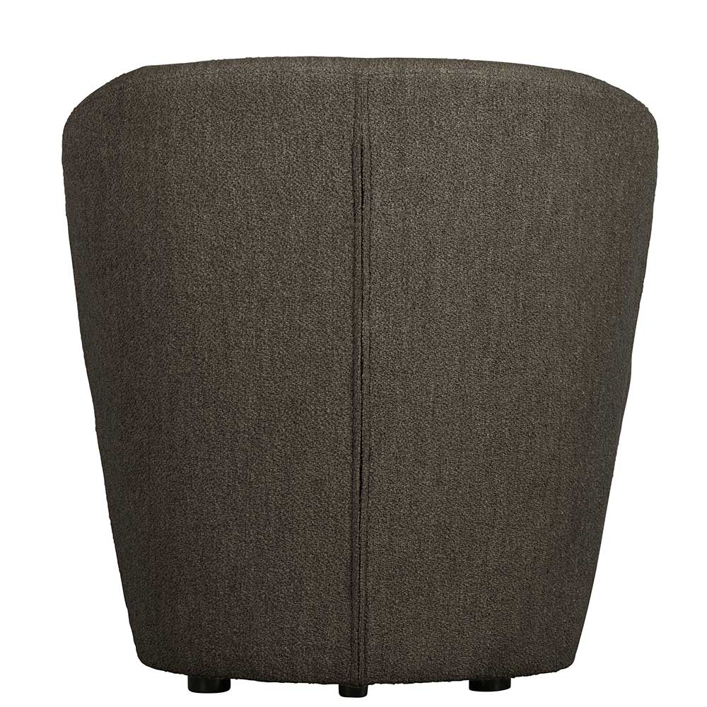Boucle Designsessel in Dunkelbraun - Cresp