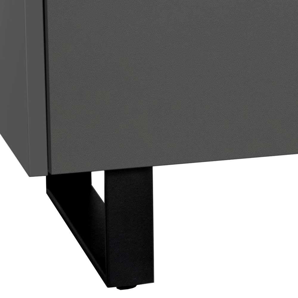 TV Board mit Keramik in Marmor Grau - Vanskupa