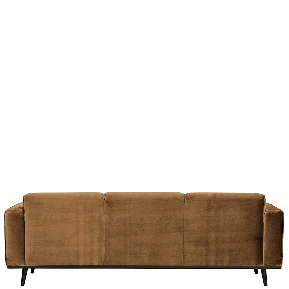 3-Sitzer Samtsofa in Honig Gelb - Flakes