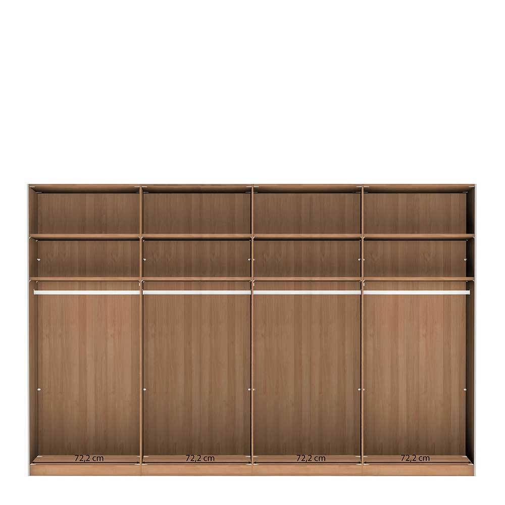 Kleiderschrank mit Schwebetüren in Dunkelbraun - Vutonia