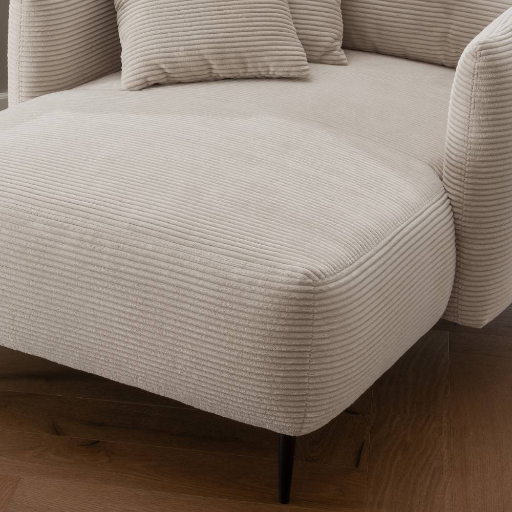Cord Loungesessel in Beige - Wasilia