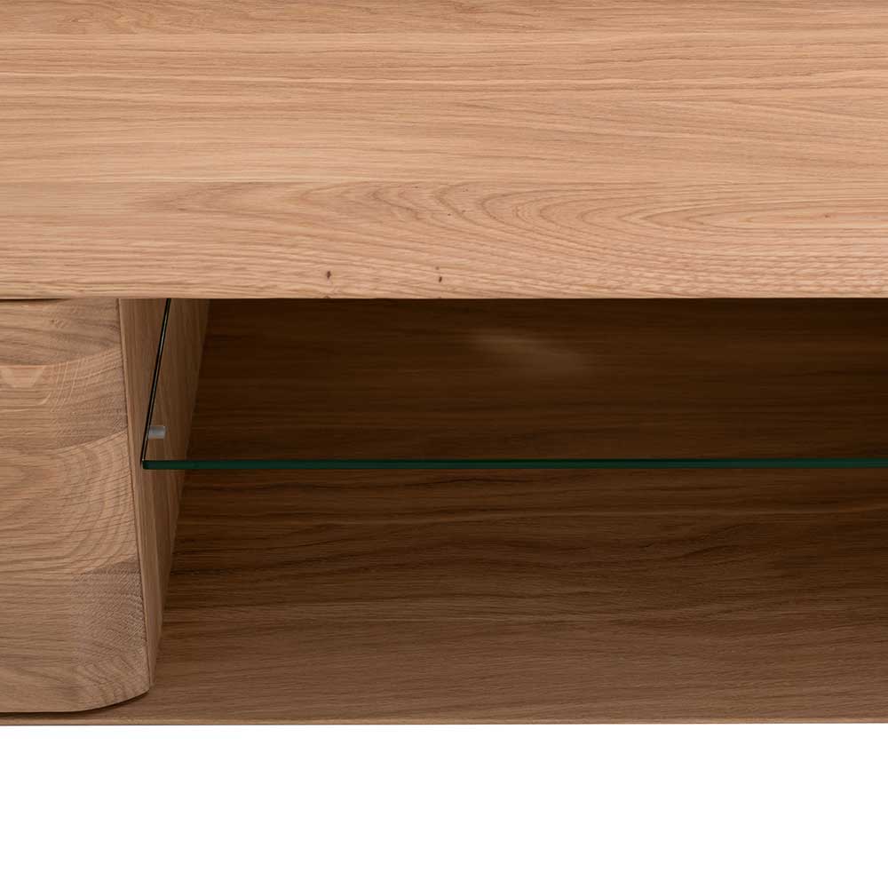 Massivholz TV Board aus Eiche Bianco - Bakaras