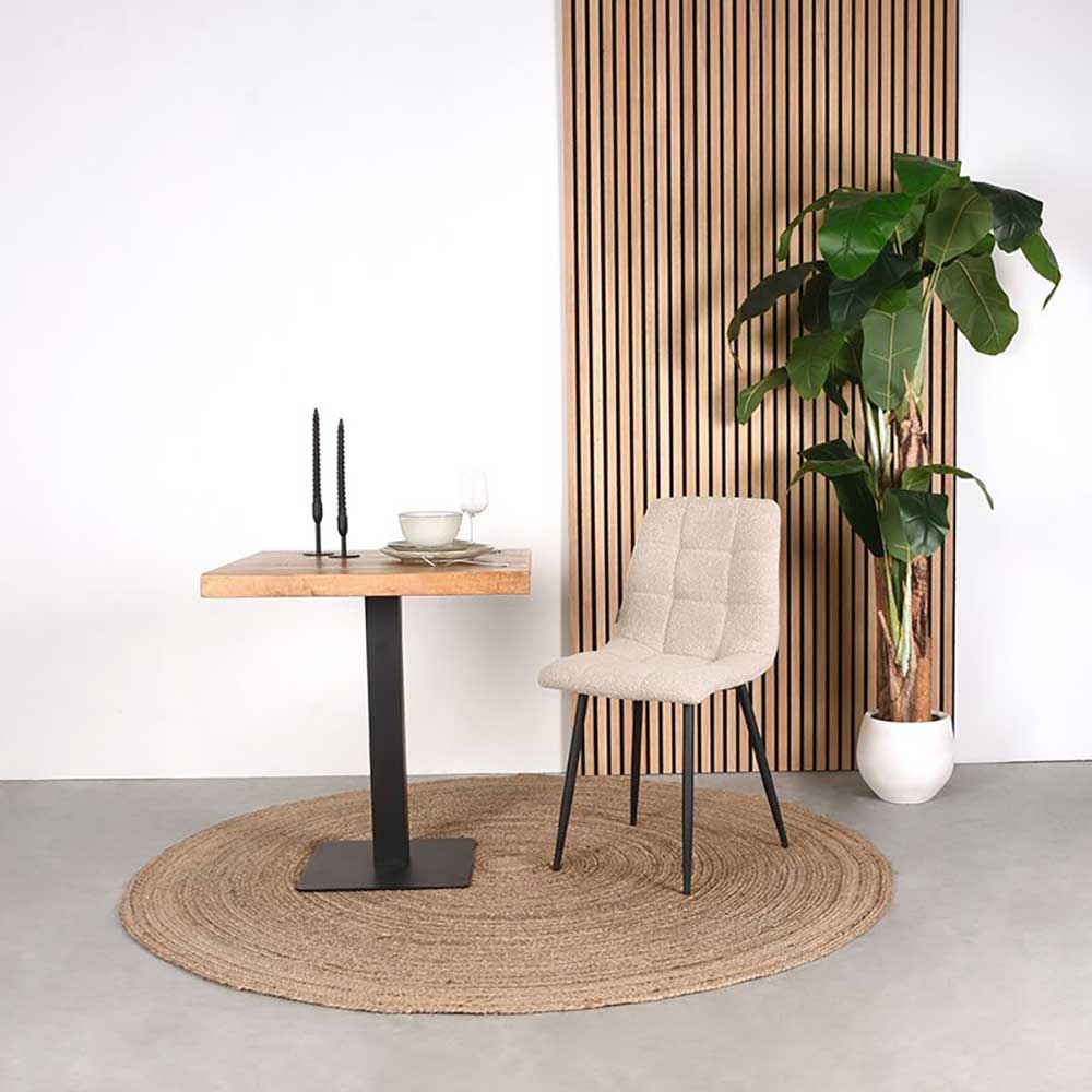 Skandi Style Stuhl in Beige und Schwarz - Susan