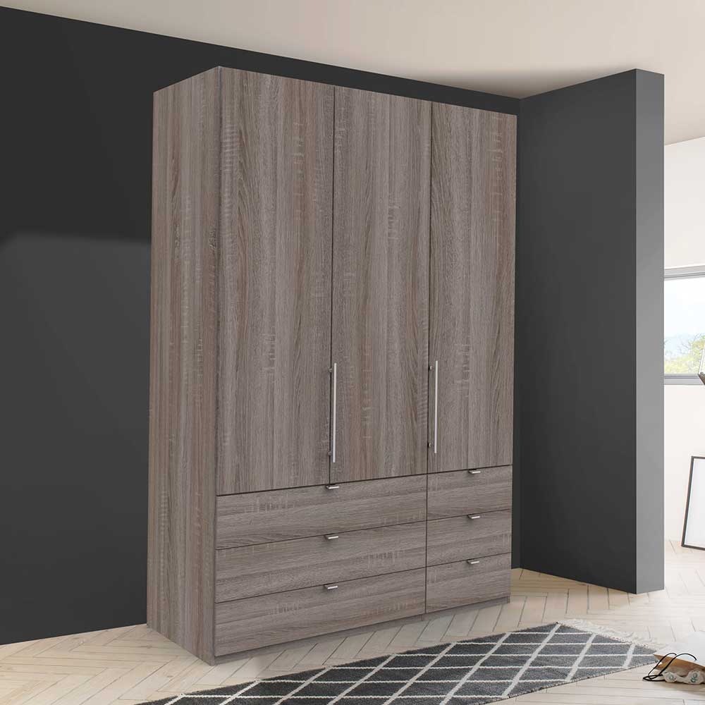 Schlafzimmer Kombischrank in Eiche dunkel - Crenba