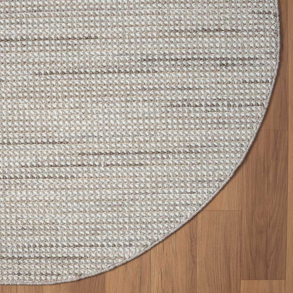 Runder Skandi Design Teppich in Sisal Optik - Lephanta