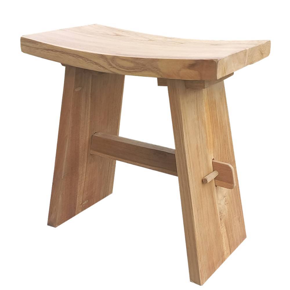Japandi Holzhocker für Drinnen und Draußen - Ruamantico