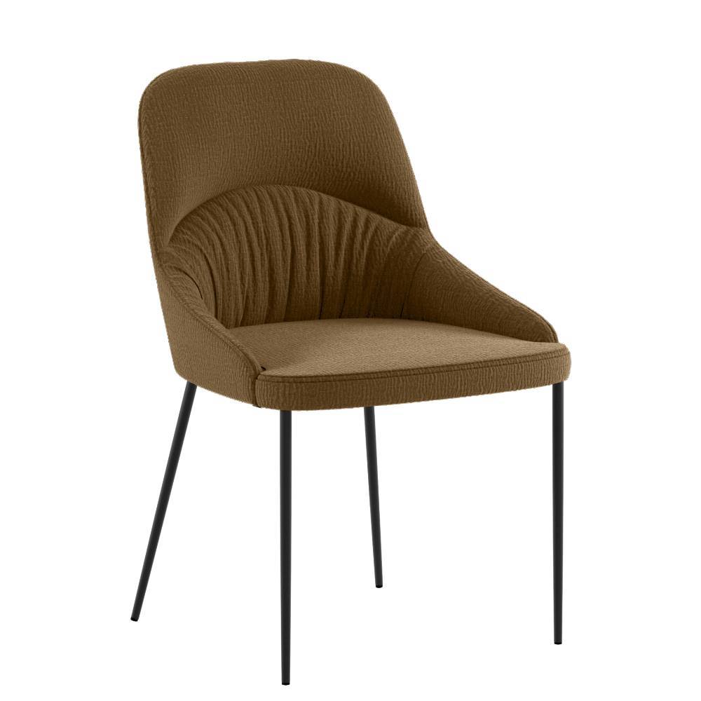Polsterstühle in Braun und Schwarz - Francess (4er Set)
