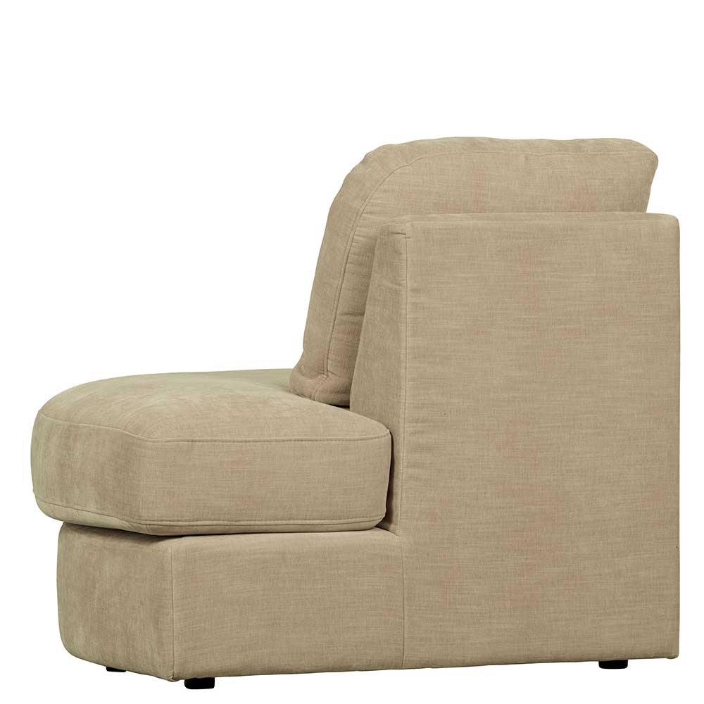 Sofamodul mit Rundung rechts in Beige - Mailan