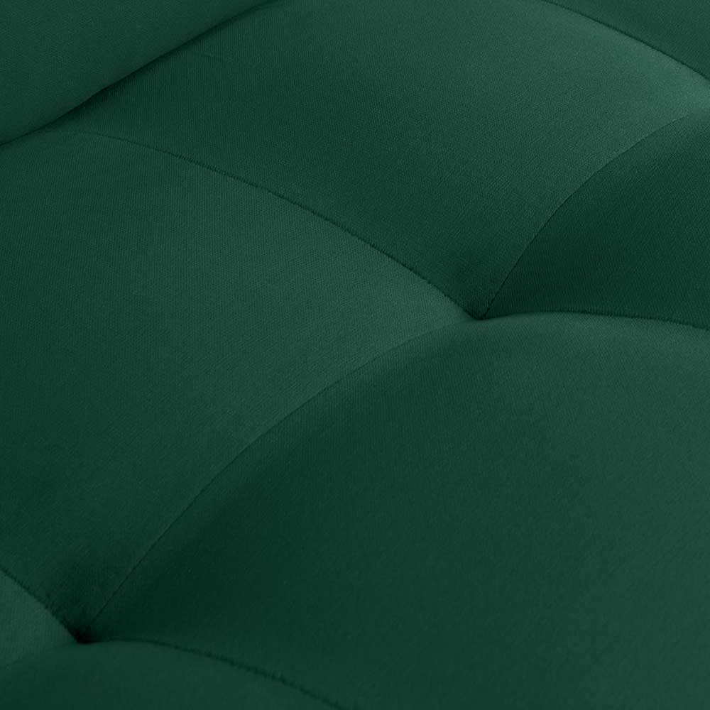 3 Sitzer Sofa in Dunkelgrün Samtstoff - Distroit