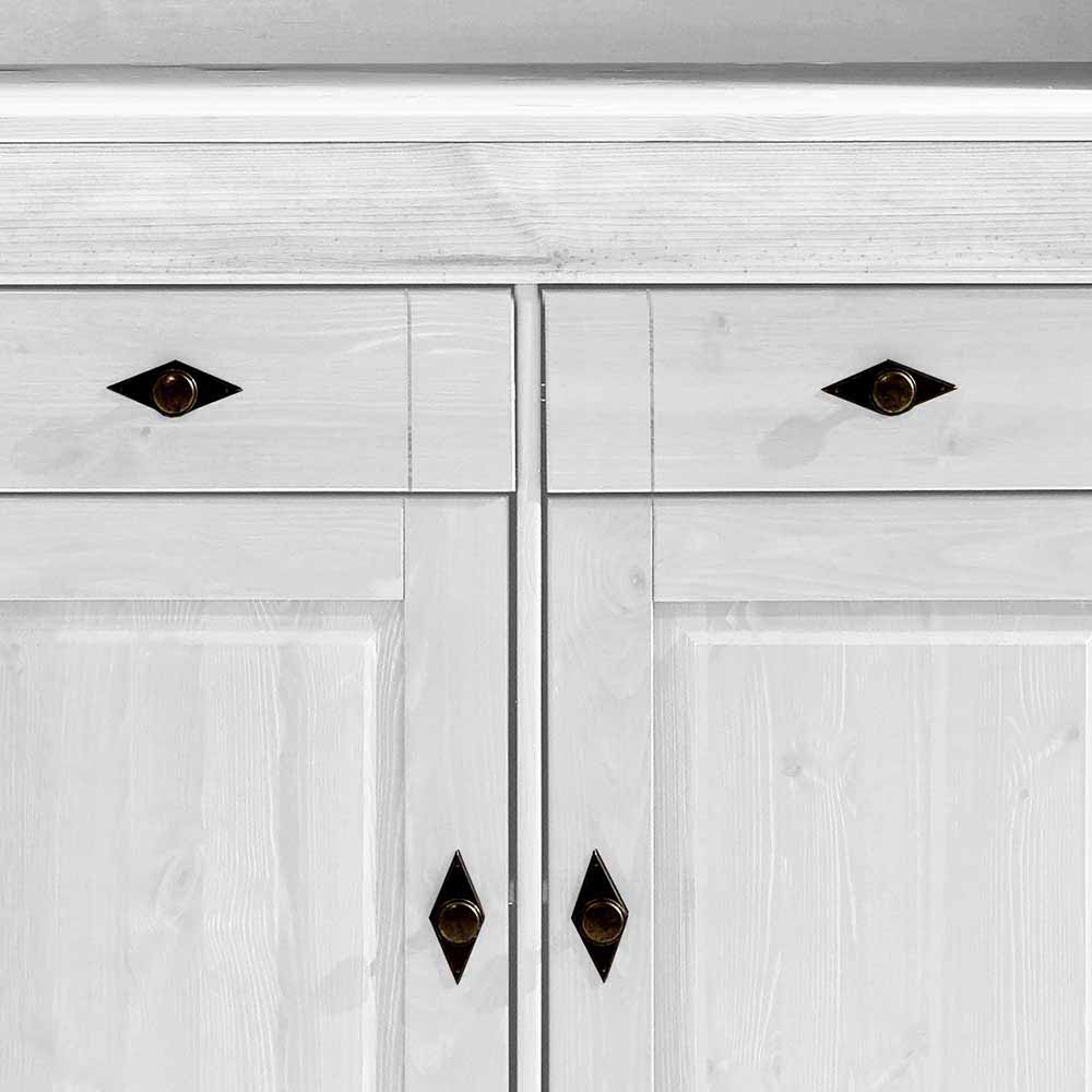 Buffetschrank Satumare in Weiß Kiefer teilmassiv