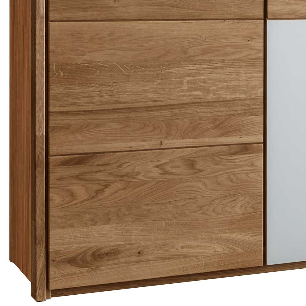 4-türiger Wildeiche Kleiderschrank mit Passepartout - Vangoss