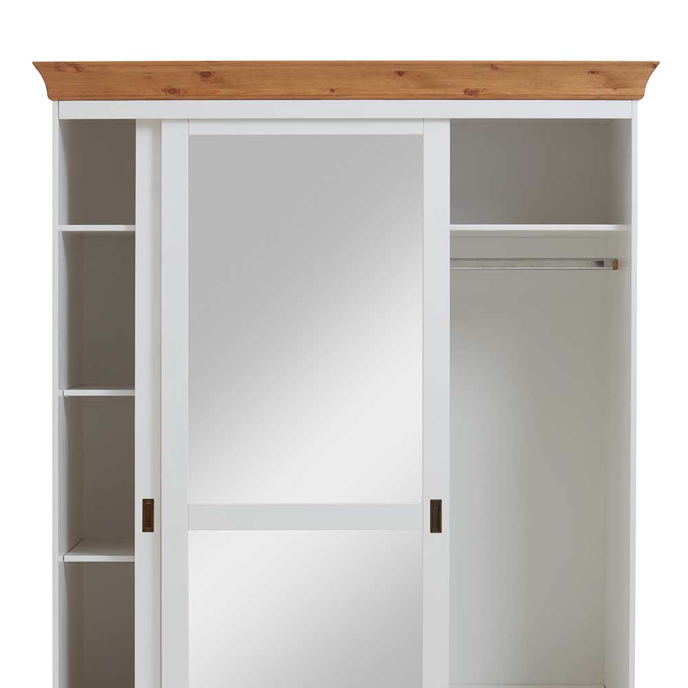 Holz Schrank mit Schiebetüren & Spiegel - Sibiuta