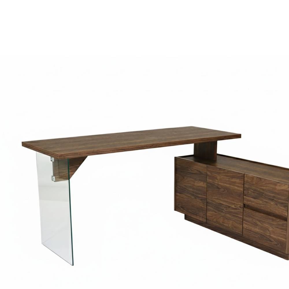 Design-Schreibtisch in Walnuss Holzoptik - Vallonda