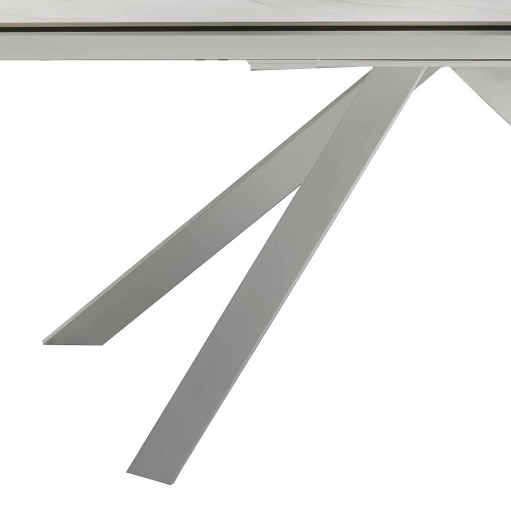 Heller Ausziehtisch mit Sinterstein Platte - Ilusiana