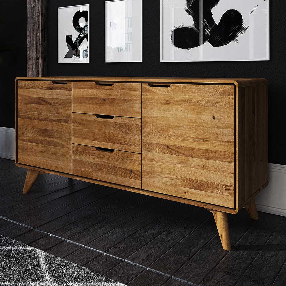 134x63x40 Holz Sideboard aus Wildeiche - Eavy