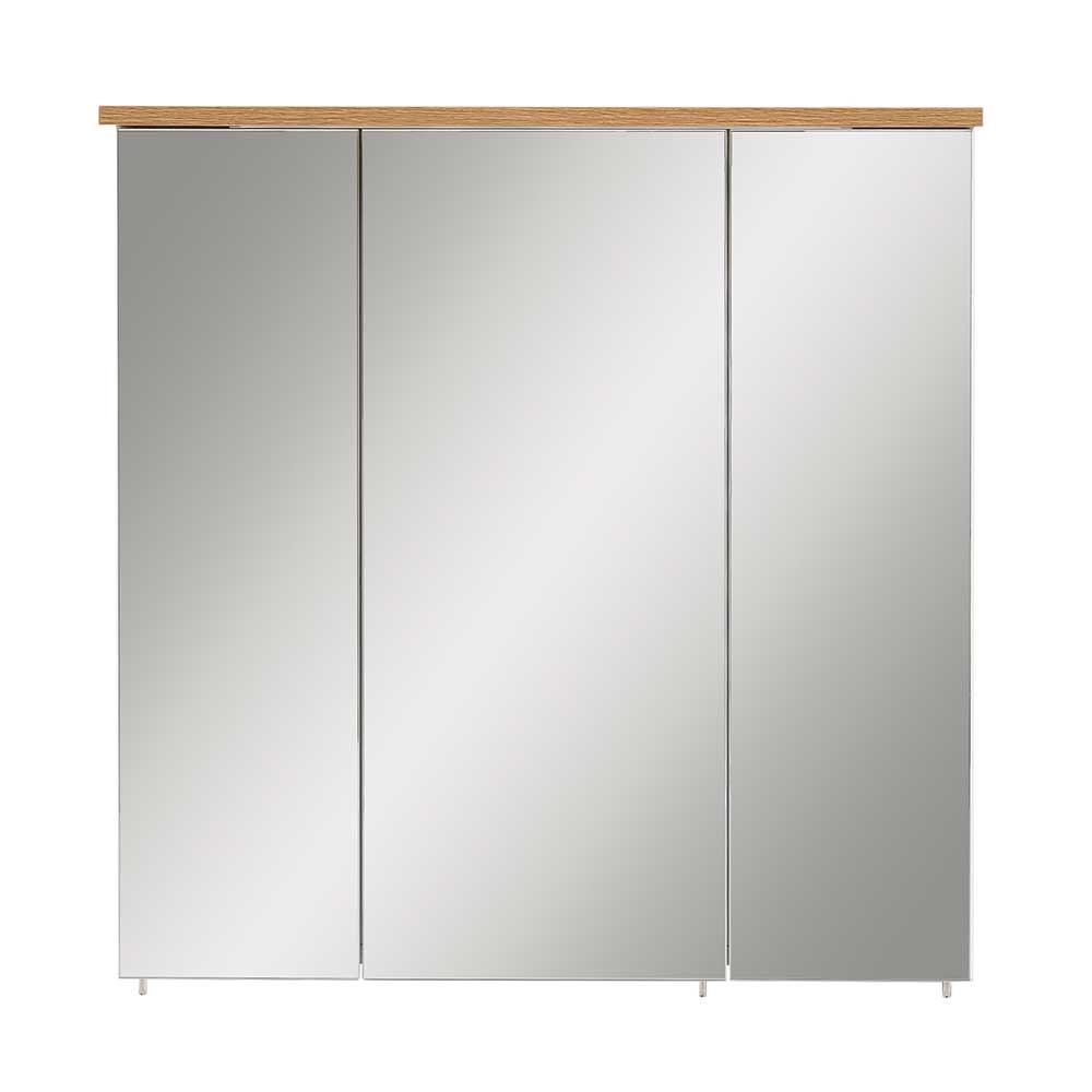 Bad Spiegelschrank in Weiß Glanz & Eiche - Utiona