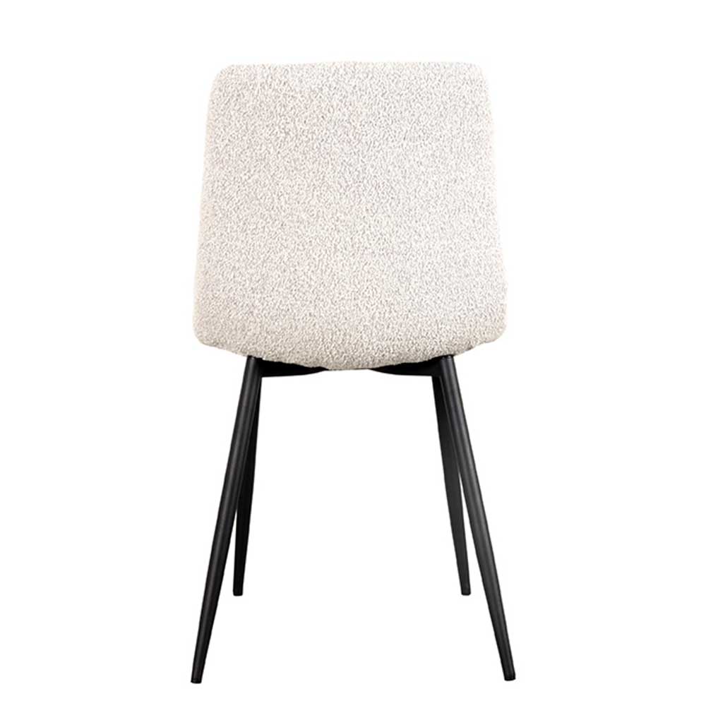 Boucle Polsterstühle in Champagner mit Schwarz - Osasco