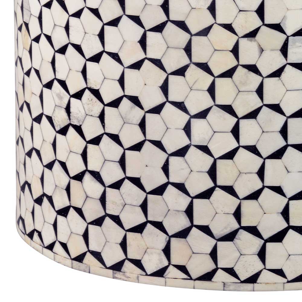 Design Beistelltisch mit Knochen Intarsien - Amdona