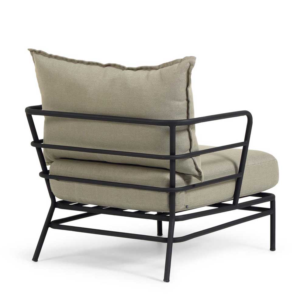 Lounge Sessel in Schwarz Stahl - Imna (2er Set)