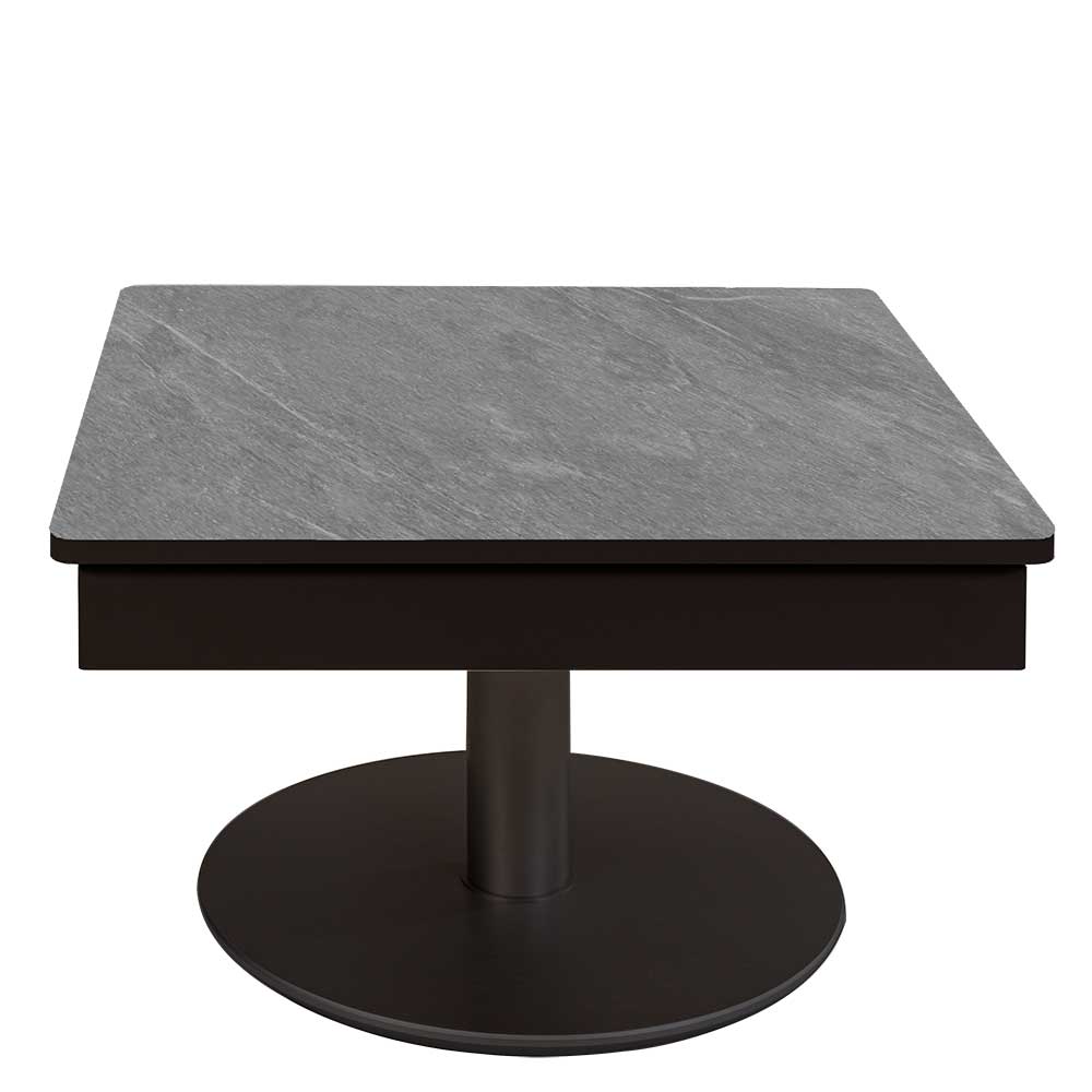 67x67 cm Couchtisch auf rundem Säulengestell - Cali