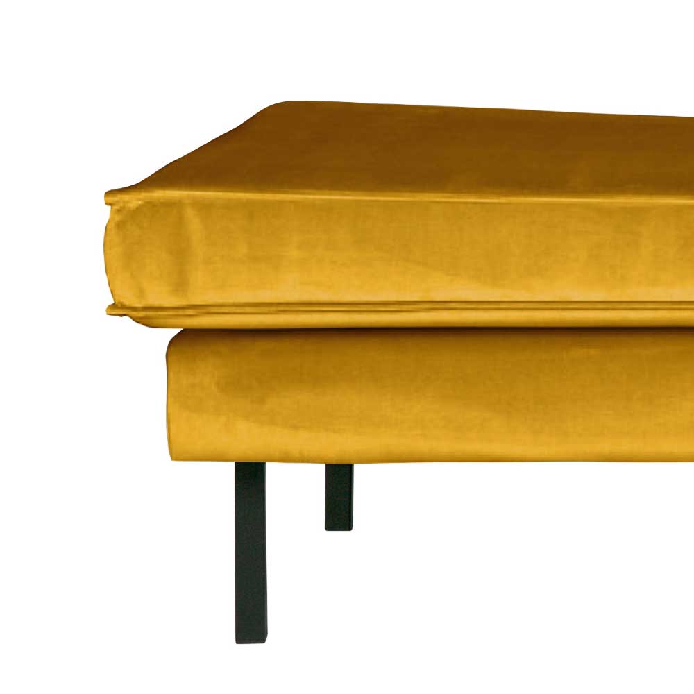 Daybed Recamiere im Retro Look Nustra mit gelbem Samt