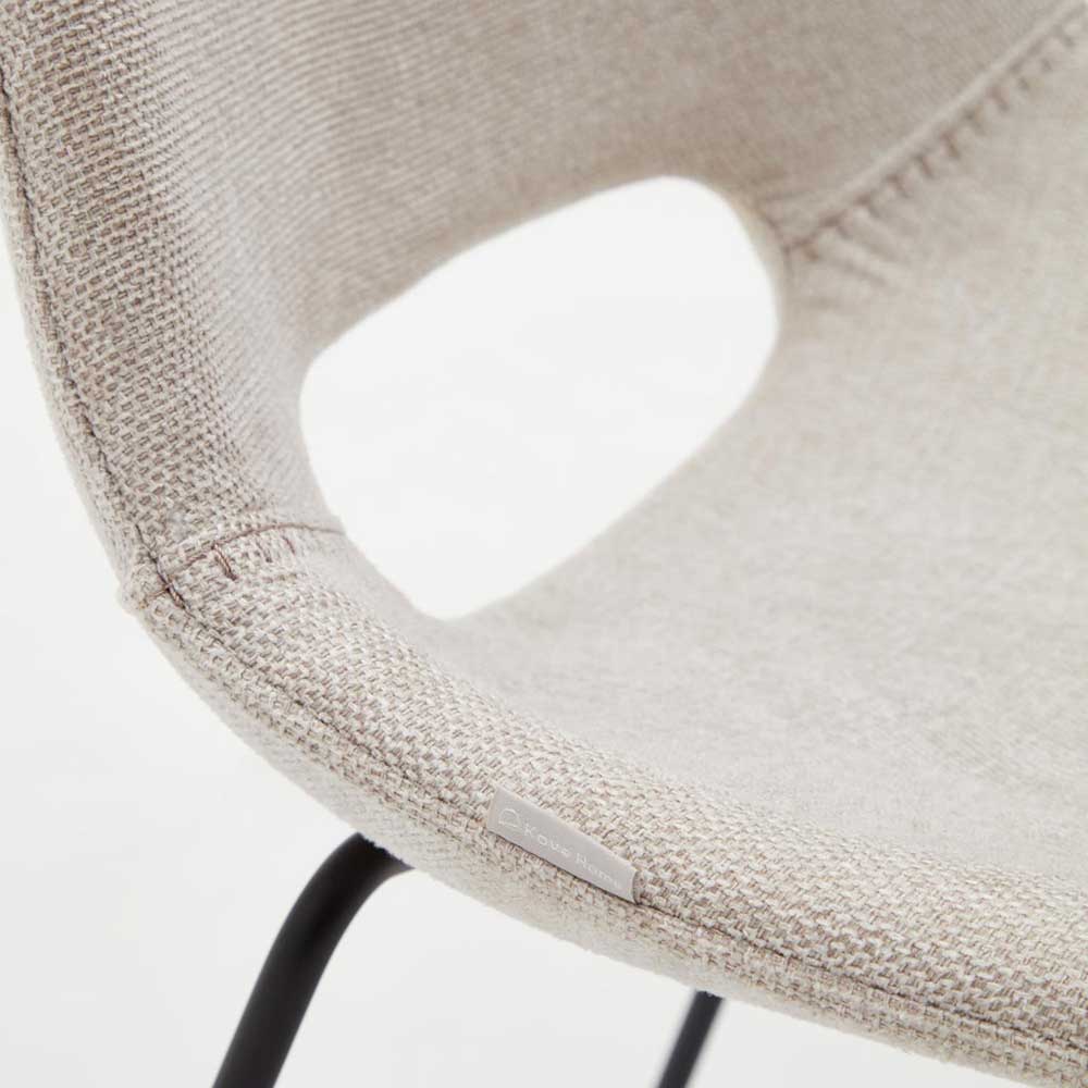Stühle aus Webstoff Beige - Silciano (2er Set)