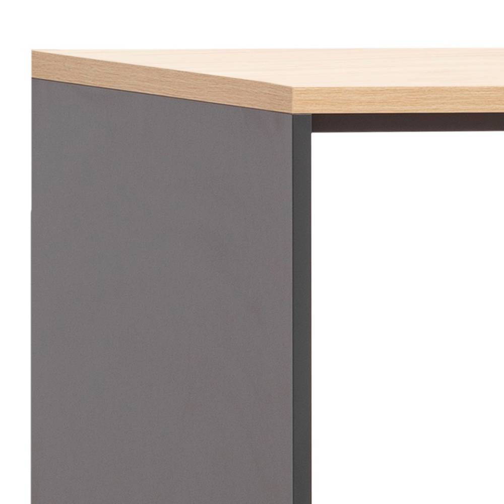 Waschmaschinenschrank in Anthrazit und Eiche Hell - Masicuri