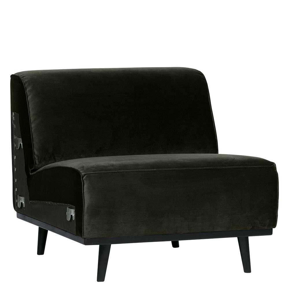 Samt Couch-Element in Dunkelgrün - Alexton