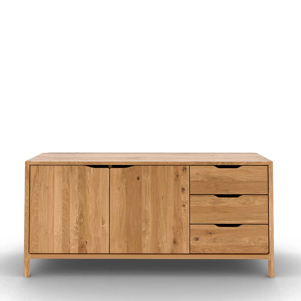 Kombi-Sideboard aus Wildeiche Massivholz - Laida