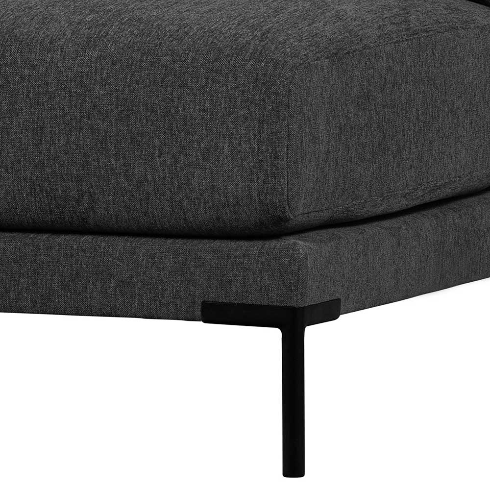 Modulcouch 1-Sitzer aus Webstoff Dunkelgrau - Marietta