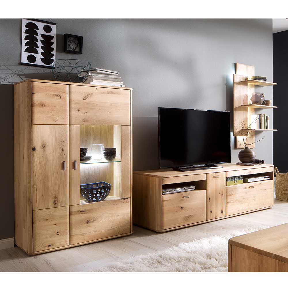 Wohnzimmermöbel Set aus Holz - Destal (dreiteilig)