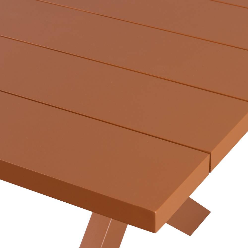 Aluminium Gartentisch in Terracotta - Jesperra