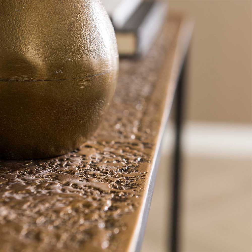 75x75x25 Metall Konsolentisch in Bronze - Christine