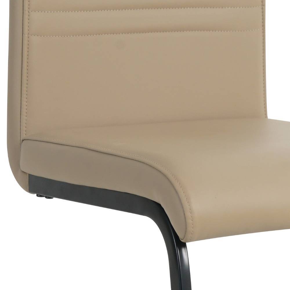 Freischwinger in Taupe und Schwarz - Camilla (2er Set)