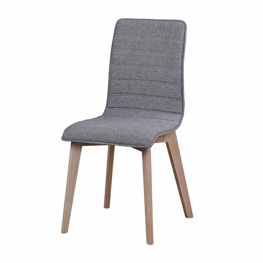 Eleganter Polsterstuhl in Grau - Mali (2er Set)