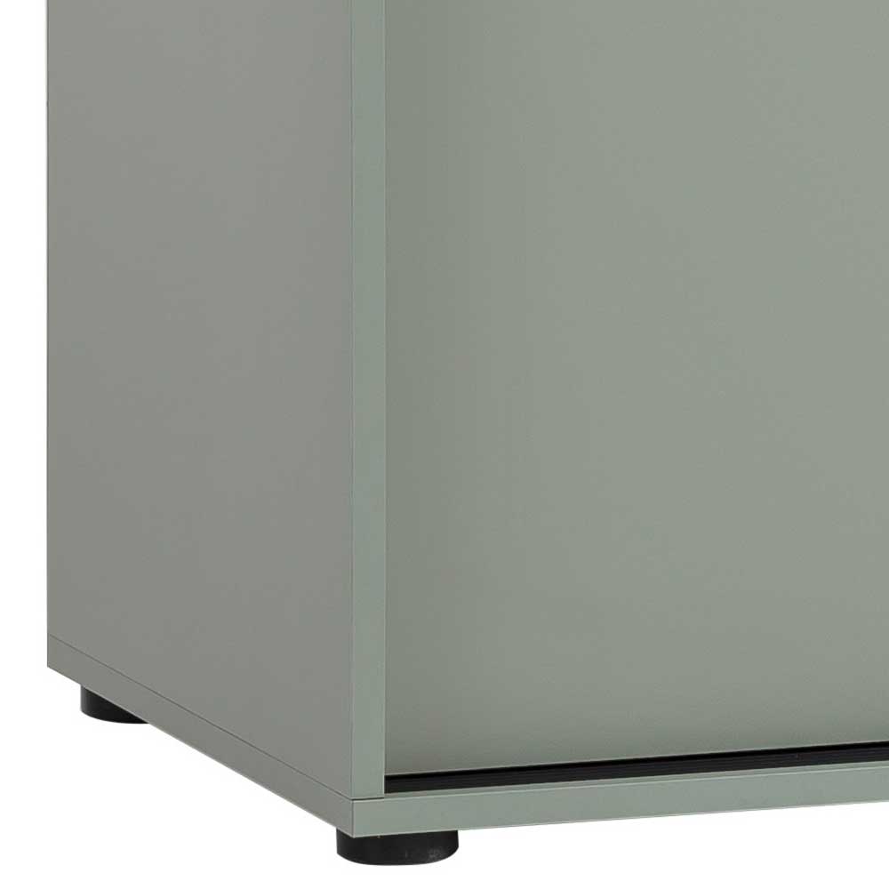 Schiebetüren-Aktenschrank in Graugrün - Espresso