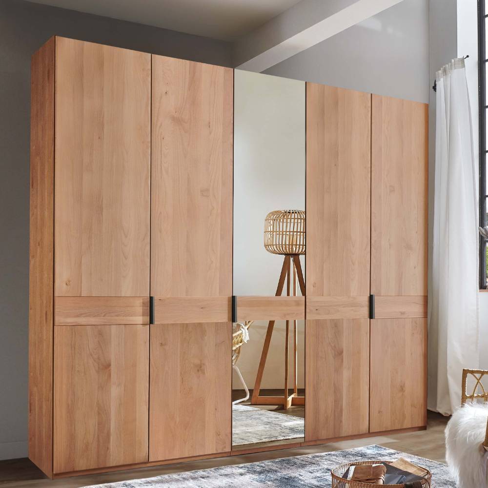 216 cm hoher Schlafzimmer-Kleiderschrank 5-türig - Murray