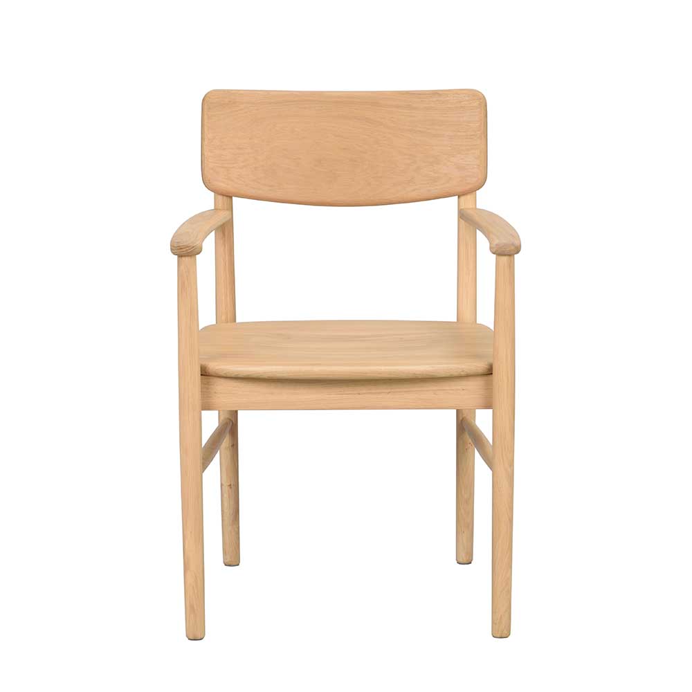 Retro Massivholzstuhl mit Armlehnen - Clarford
