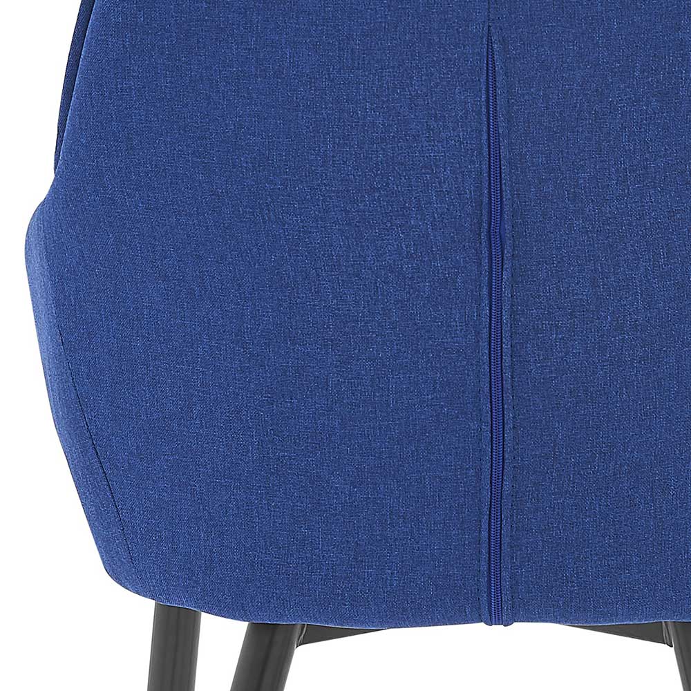 Moderner Tischsessel mit Leinen in Blau - Austino