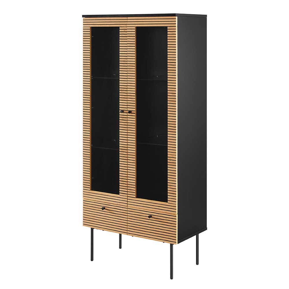 79x179x43 Vitrinenschrank mit Doppeltür - Piassona