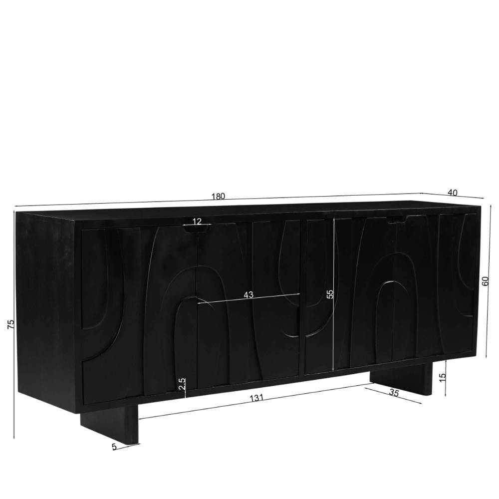 Design-Sideboard mit vier Türen - Oglio