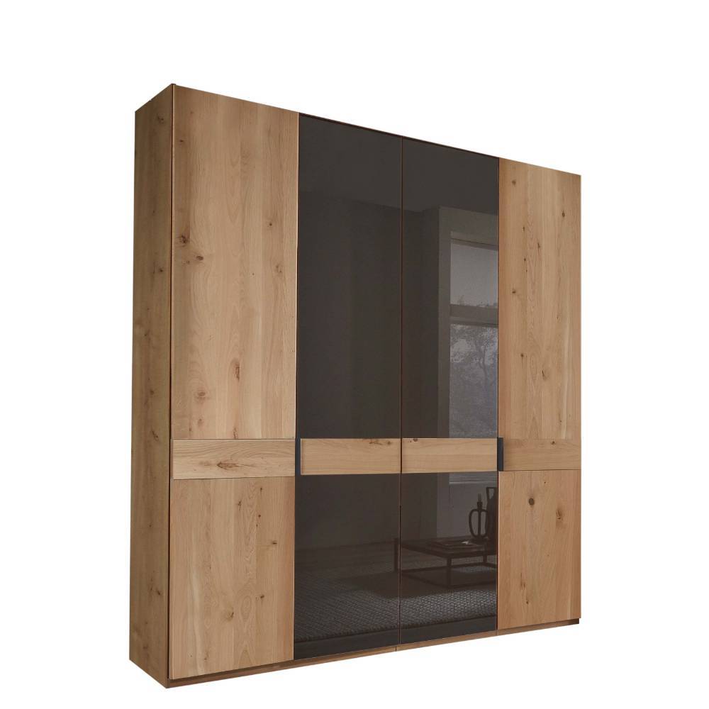 4-türiger Schlafzimmerschrank in Eiche Bianco - Vutonia