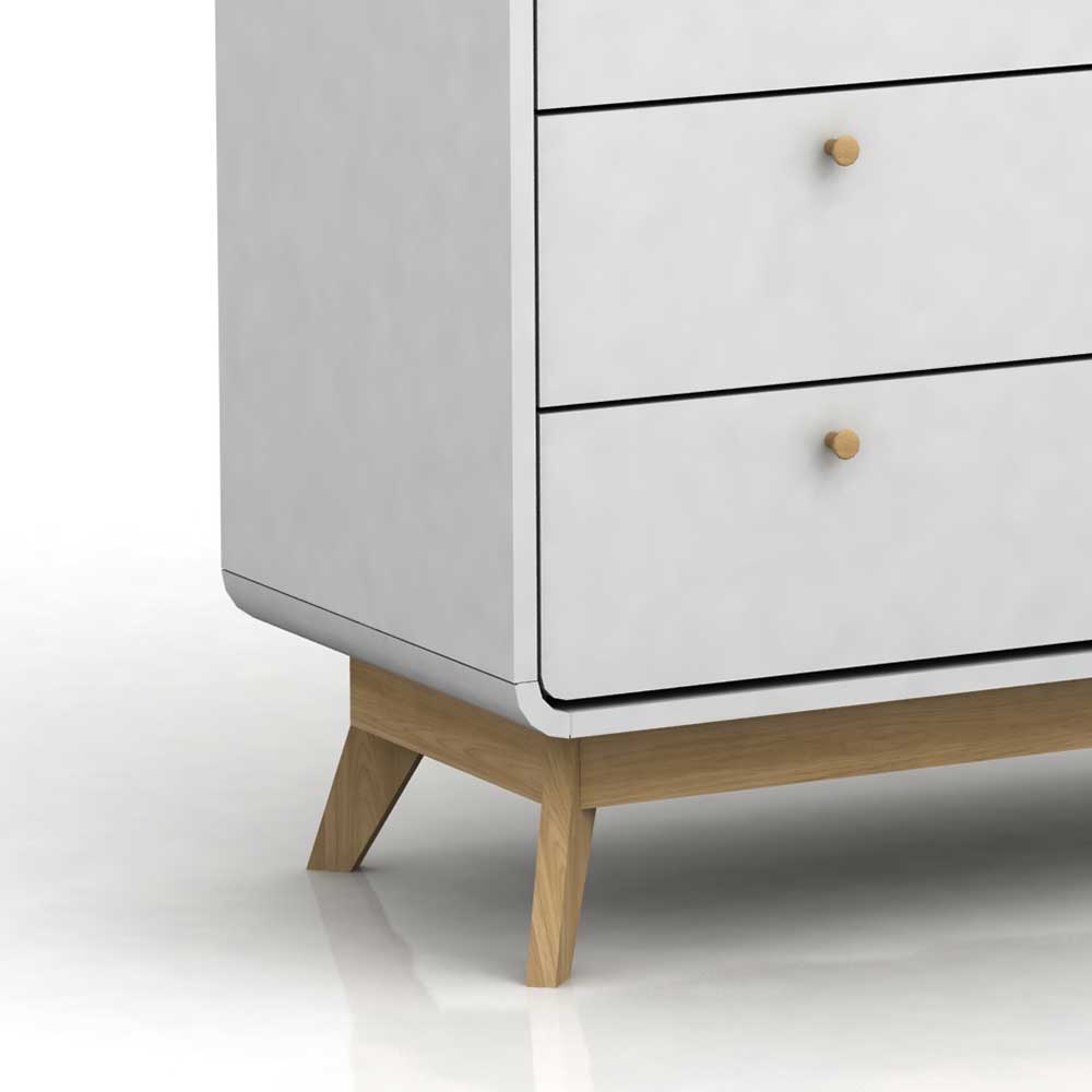 Weiße 4 Schubladen Kommode aus MDF - Kolreva